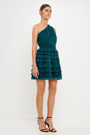 Tiered Tulle Mini Dress