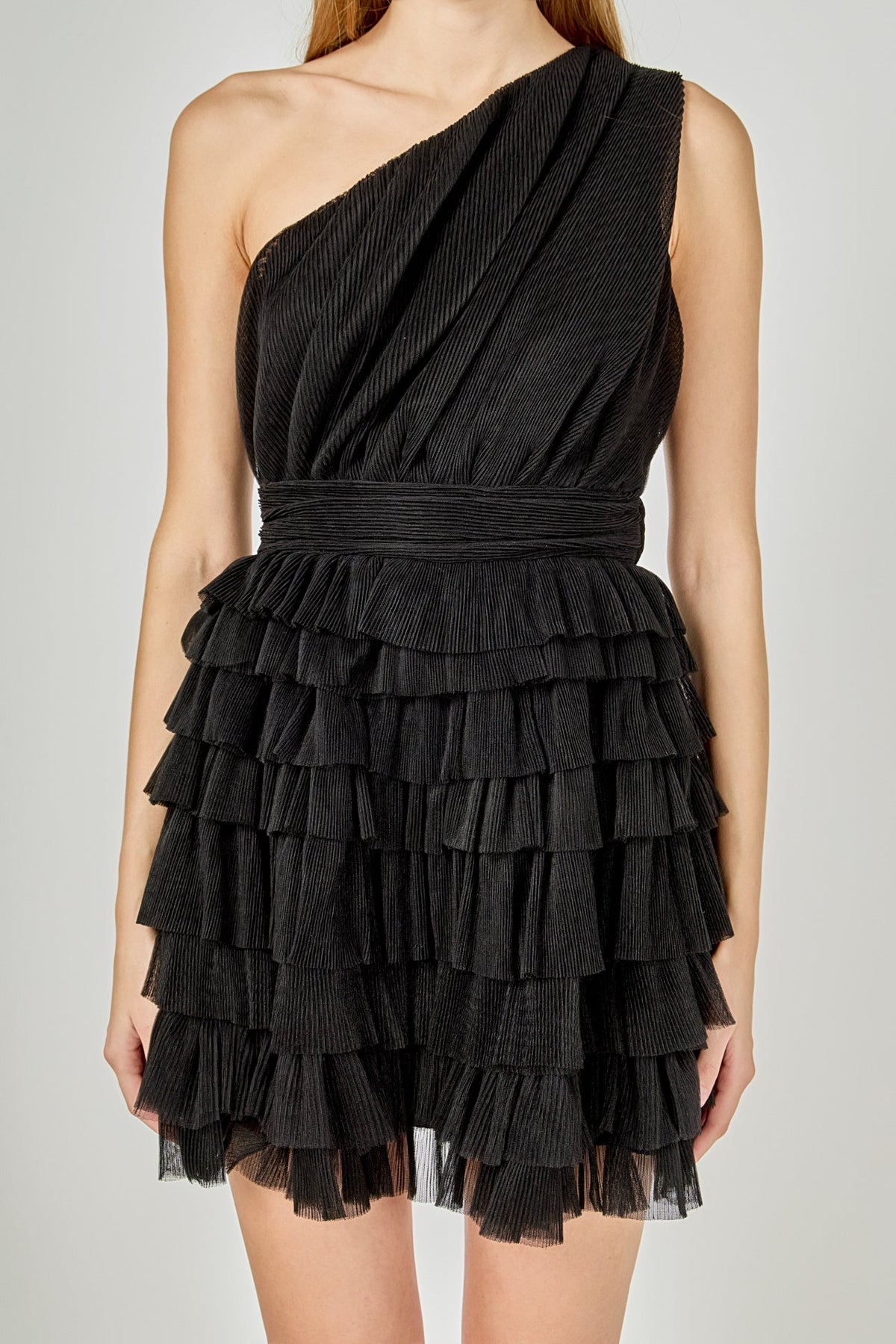 ENDLESS ROSE - Tiered Tulle Mini Dress - DRESSES available at Objectrare