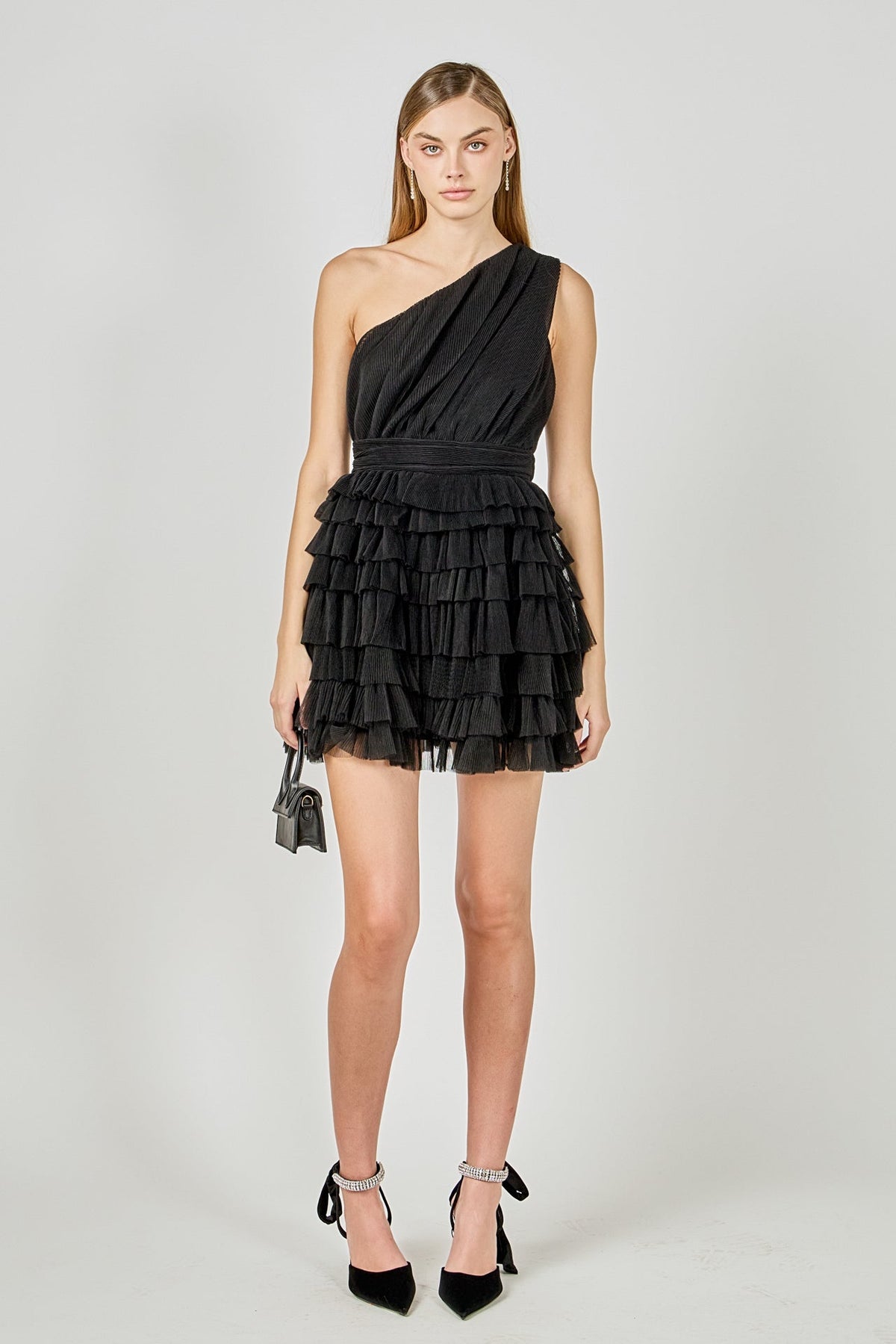 ENDLESS ROSE - Tiered Tulle Mini Dress - DRESSES available at Objectrare