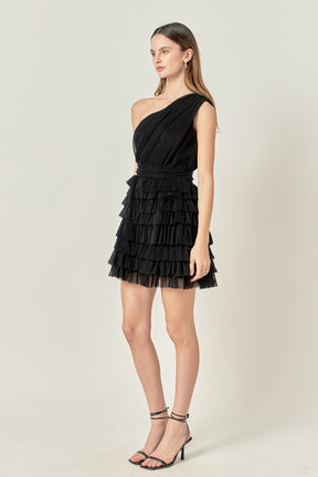 ENDLESS ROSE - Tiered Tulle Mini Dress - DRESSES available at Objectrare