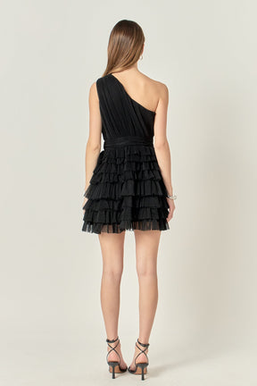 ENDLESS ROSE - Tiered Tulle Mini Dress - DRESSES available at Objectrare