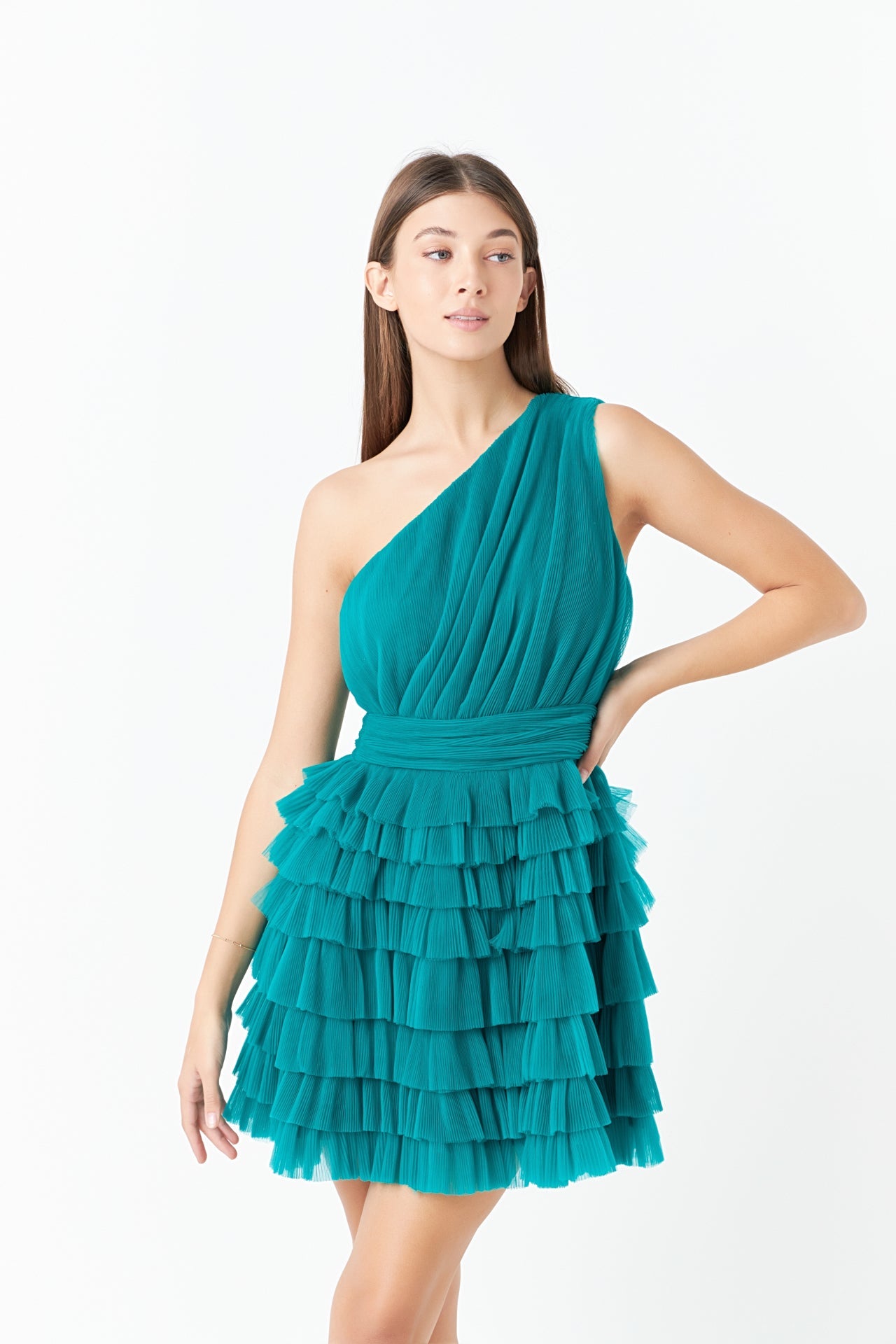 ENDLESS ROSE - Tiered Tulle Mini Dress - DRESSES available at Objectrare