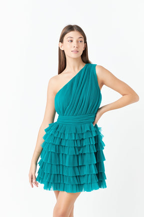 ENDLESS ROSE - Tiered Tulle Mini Dress - DRESSES available at Objectrare