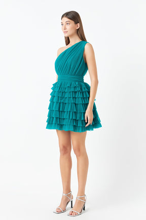 ENDLESS ROSE - Tiered Tulle Mini Dress - DRESSES available at Objectrare