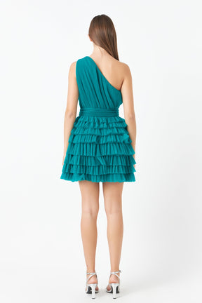 ENDLESS ROSE - Tiered Tulle Mini Dress - DRESSES available at Objectrare