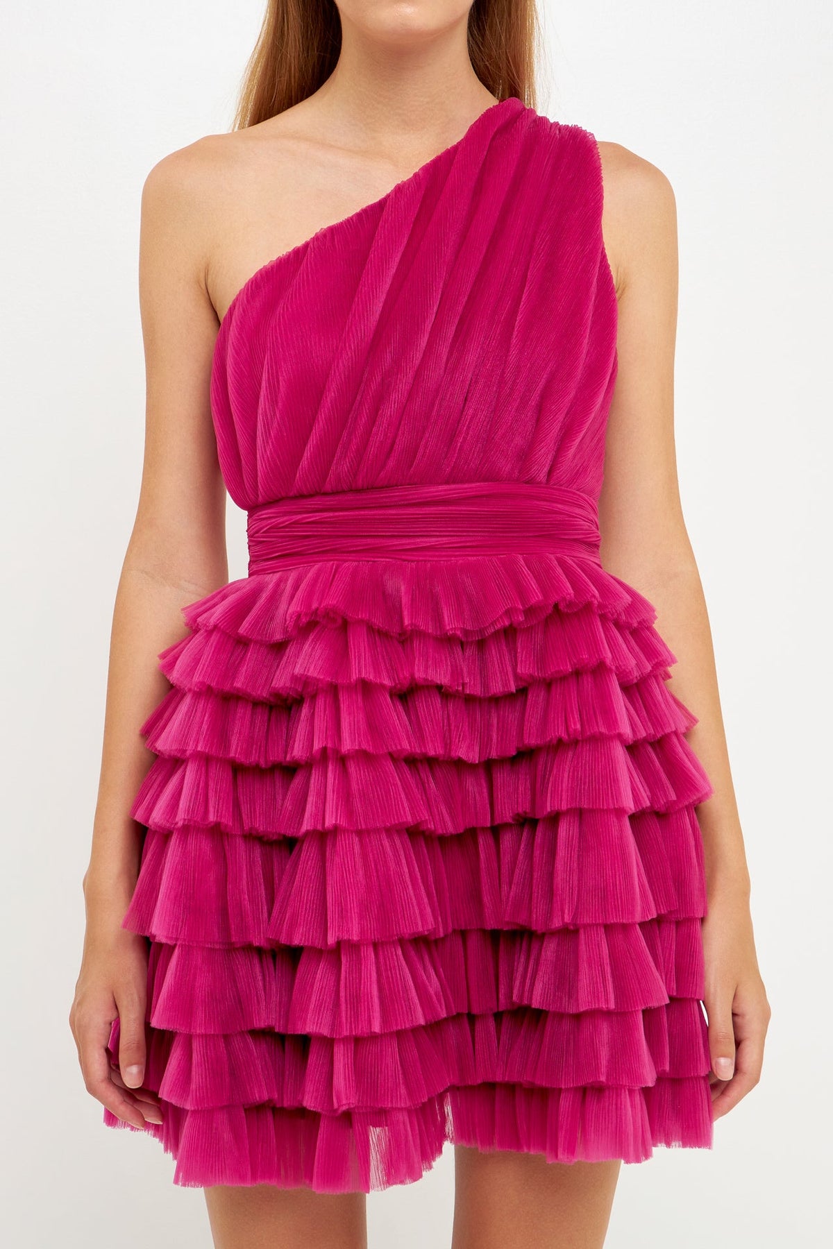 ENDLESS ROSE - Tiered Tulle Mini Dress - DRESSES available at Objectrare