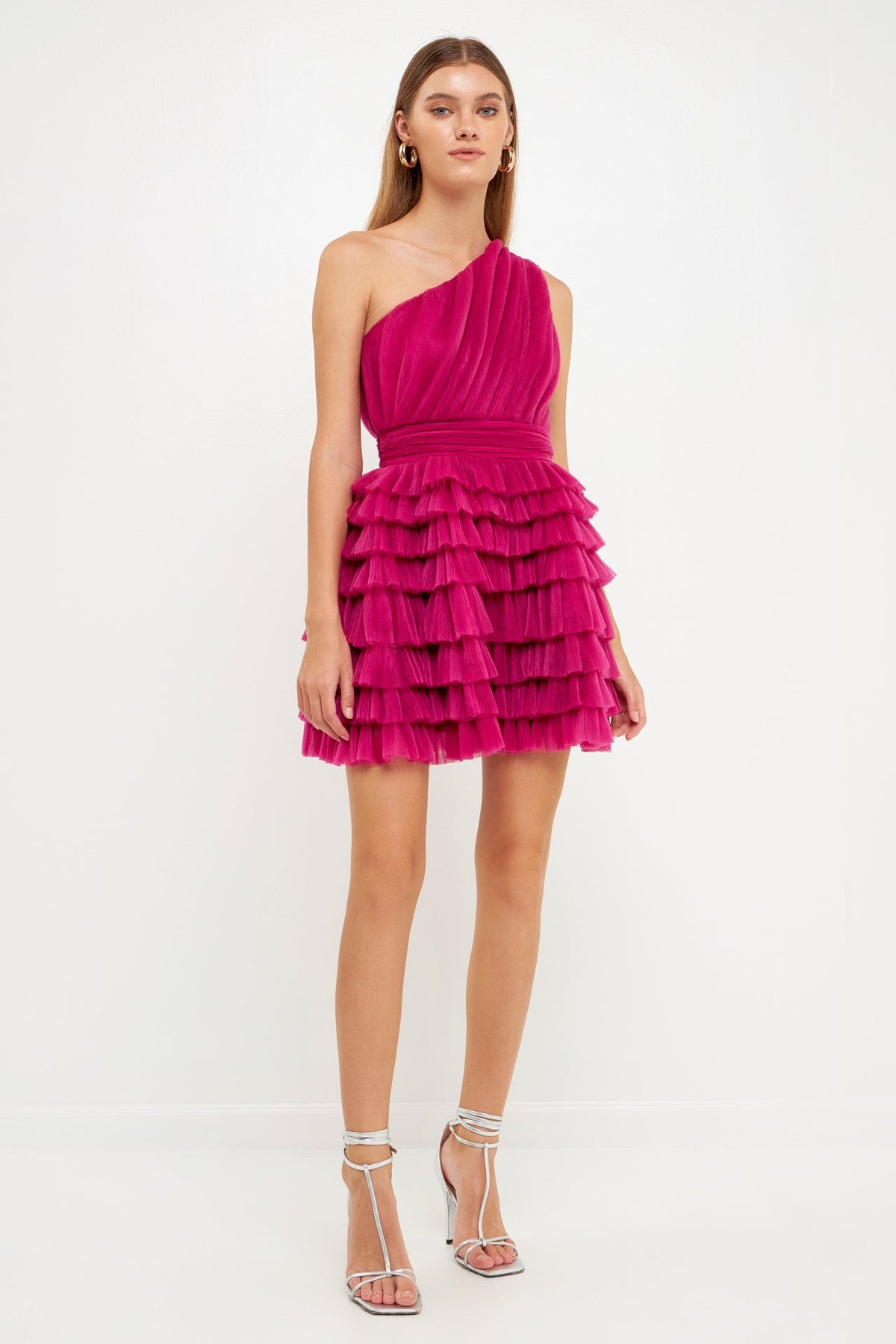 ENDLESS ROSE - Tiered Tulle Mini Dress - DRESSES available at Objectrare