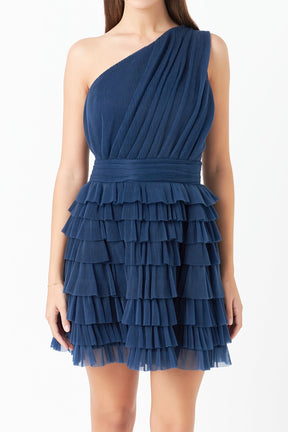 ENDLESS ROSE - Tiered Tulle Mini Dress - DRESSES available at Objectrare