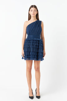 ENDLESS ROSE - Tiered Tulle Mini Dress - DRESSES available at Objectrare