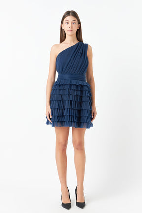 ENDLESS ROSE - Tiered Tulle Mini Dress - DRESSES available at Objectrare