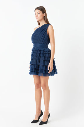 ENDLESS ROSE - Tiered Tulle Mini Dress - DRESSES available at Objectrare