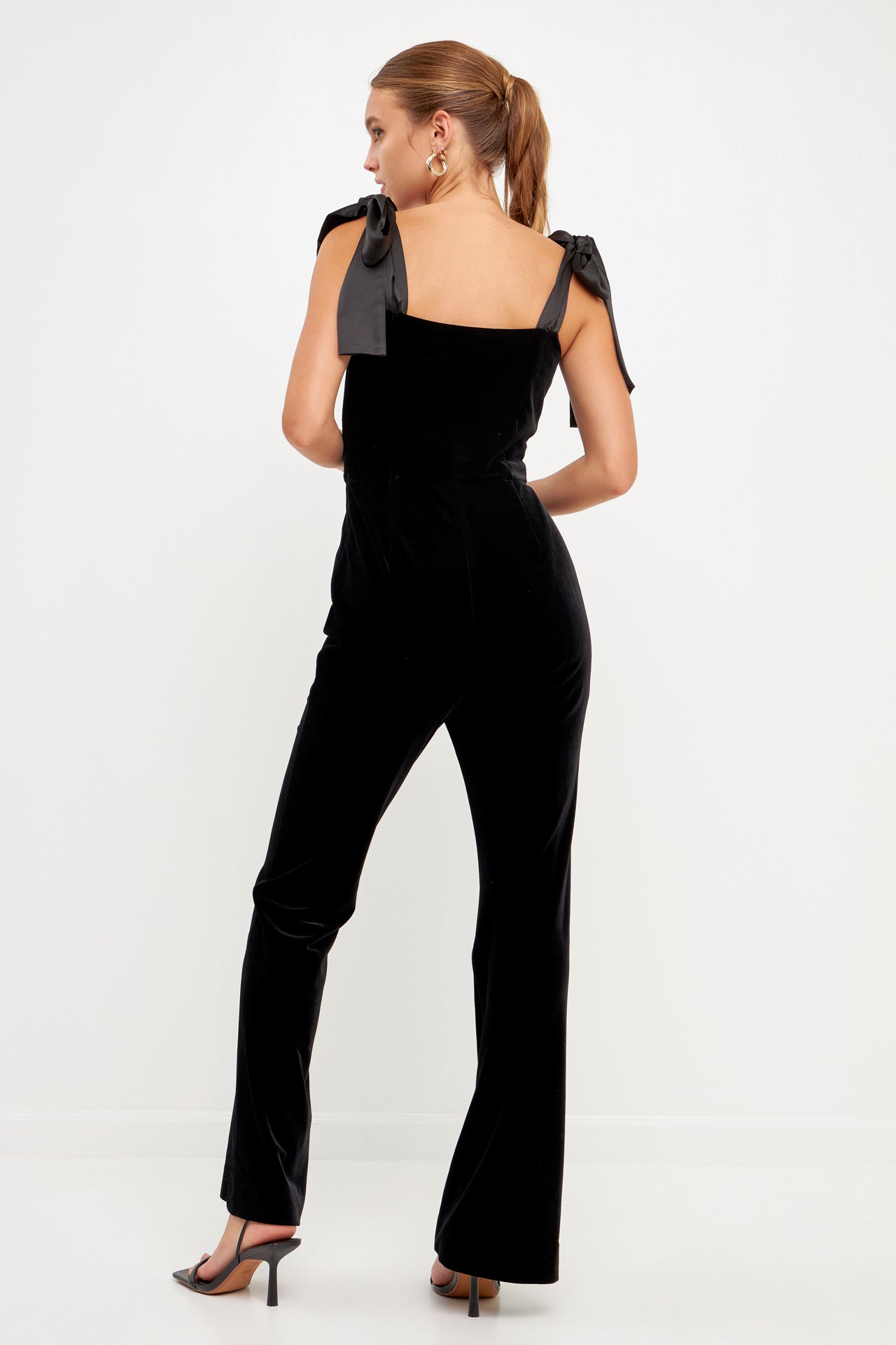 ENDLESS ROSE - Satin Velvet Sweetheart Jumpsuit - JUMPSUITS available at Objectrare