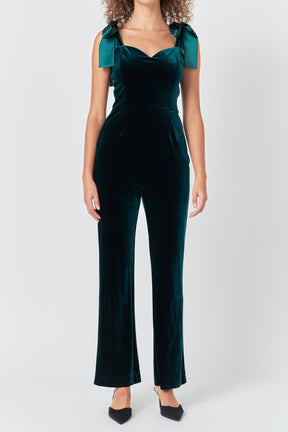 ENDLESS ROSE - Endless Rose - Satin Velvet Sweetheart Jumpsuit - JUMPSUITS available at Objectrare