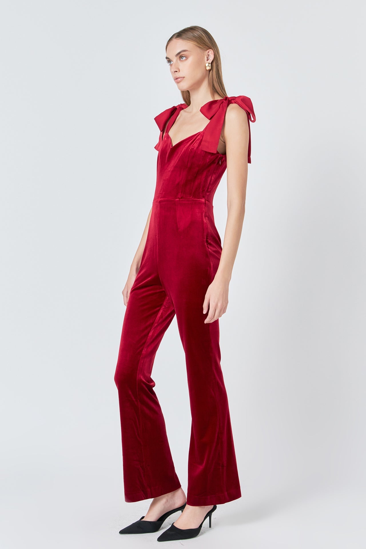 ENDLESS ROSE - Endless Rose - Satin Velvet Sweetheart Jumpsuit - JUMPSUITS available at Objectrare