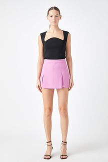 Endless Rose - High Waisted Split Hem Mini Skort