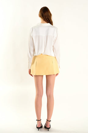 ENDLESS ROSE - Endless Rose - High Waisted Split Hem Mini Skort - SKORTS available at Objectrare