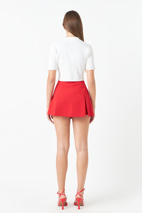 ENDLESS ROSE - High-Waisted Skort - SKORTS available at Objectrare