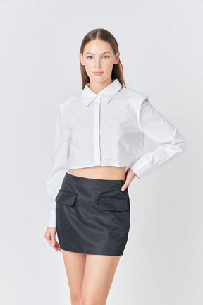 ENDLESS ROSE - Pocket Flap Skort - SKORTS available at Objectrare