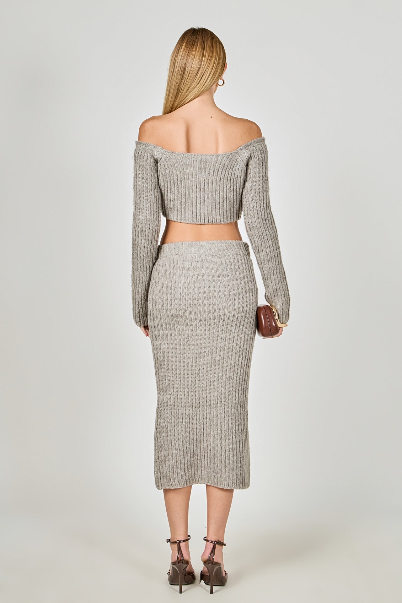 ENDLESS ROSE - Women's Cropped Long Sleeve Sweater - SWEATERS & KNITS available at Objectrare