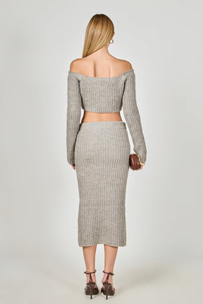 ENDLESS ROSE - Women's Cropped Long Sleeve Sweater - SWEATERS & KNITS available at Objectrare