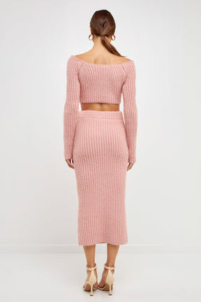 ENDLESS ROSE - Women's Cropped Long Sleeve Sweater - SWEATERS & KNITS available at Objectrare