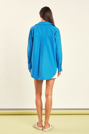 GREY LAB - Oversize Collared Shirt - TOPS available at Objectrare