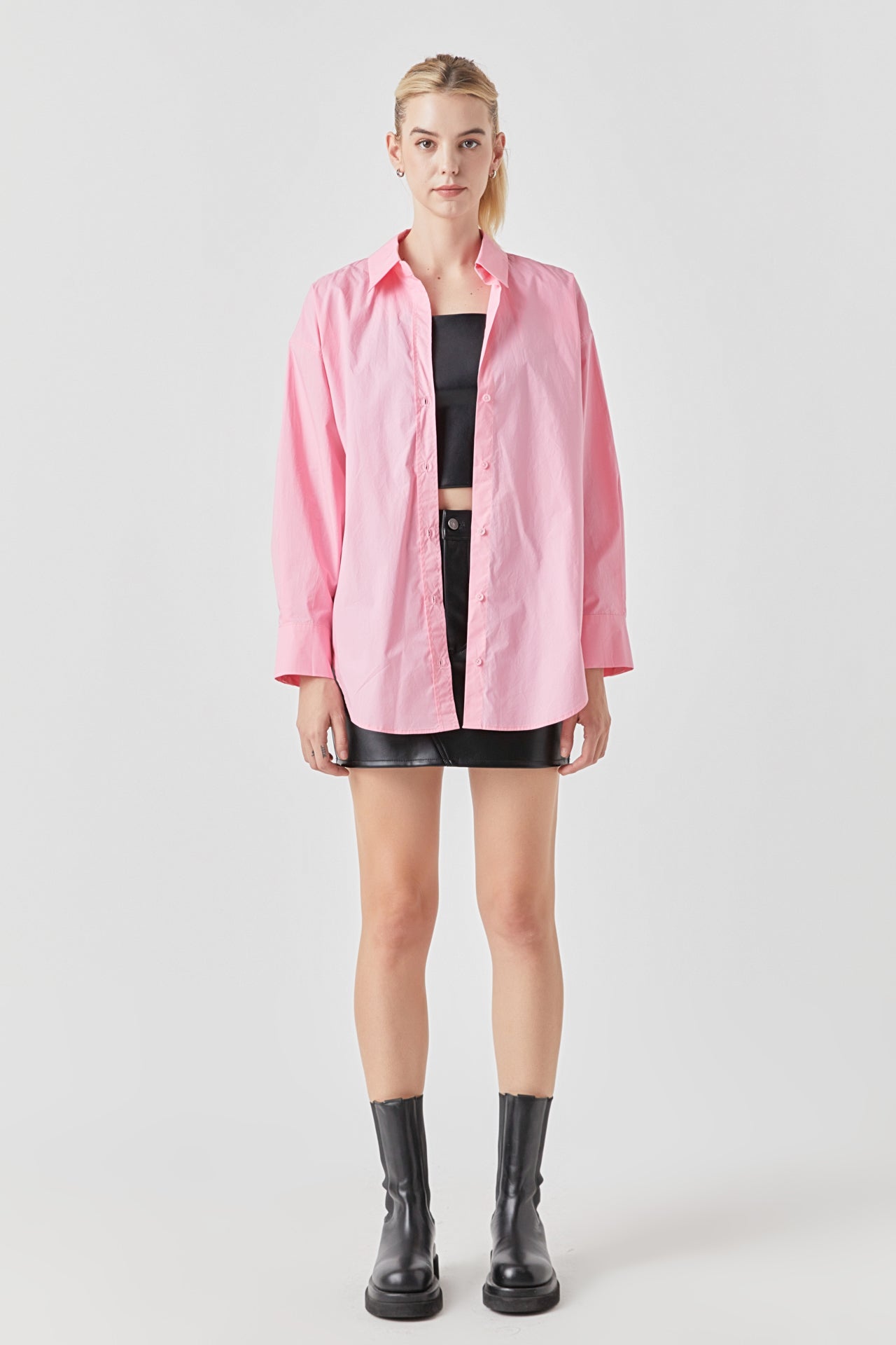 GREY LAB - Oversize Collared Shirt - TOPS available at Objectrare