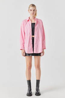 GREY LAB - Oversize Collared Shirt - TOPS available at Objectrare