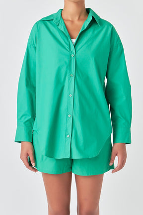 GREY LAB - Oversize Collared Shirt - SHIRTS & BLOUSES available at Objectrare