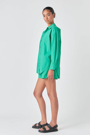 GREY LAB - Oversize Collared Shirt - SHIRTS & BLOUSES available at Objectrare