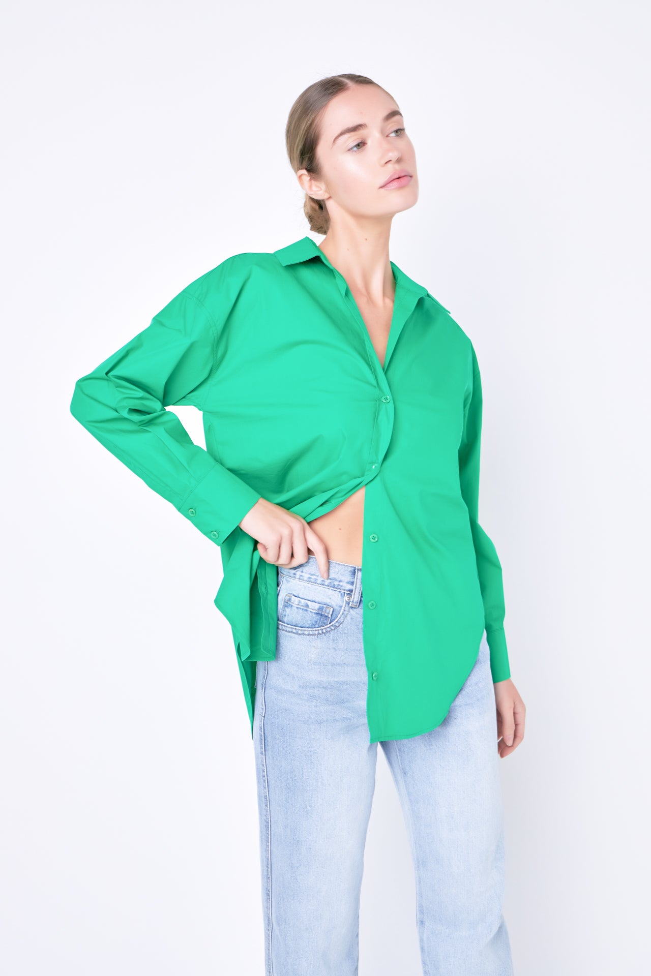 GREY LAB - Oversize Collared Shirt - TOPS available at Objectrare