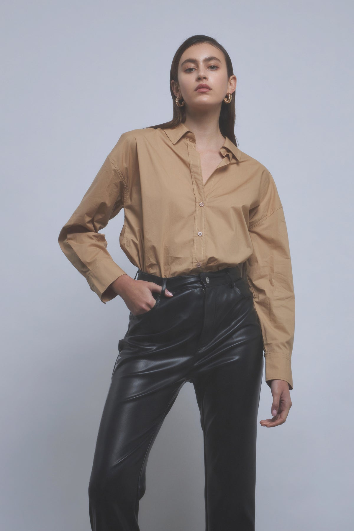 GREY LAB - Oversize Collared Shirt - TOPS available at Objectrare