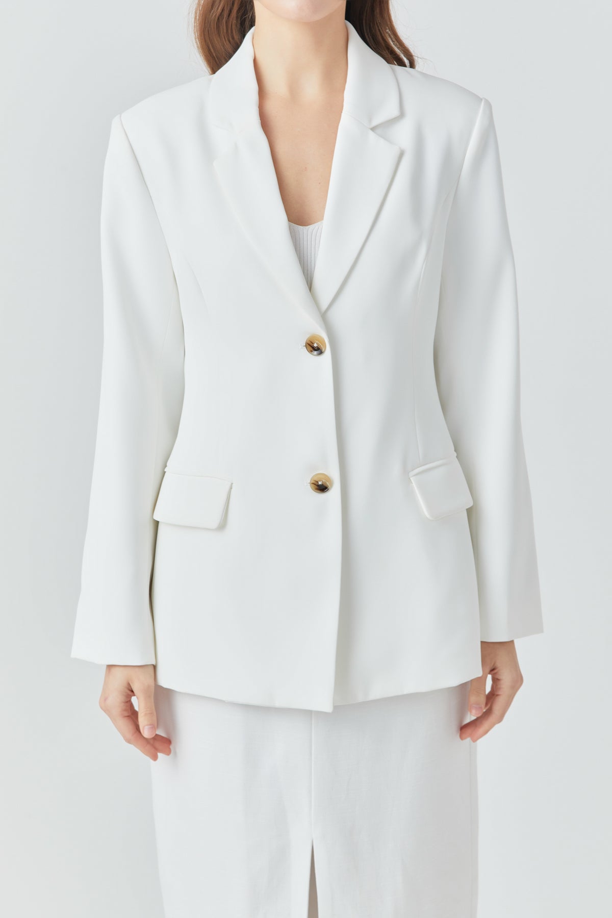 ENDLESS ROSE - Solid 3 Button Blazer - BLAZERS available at Objectrare