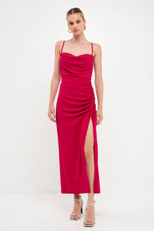 ENDLESS ROSE - Cowl Neck Maxi Dress - DRESSES available at Objectrare