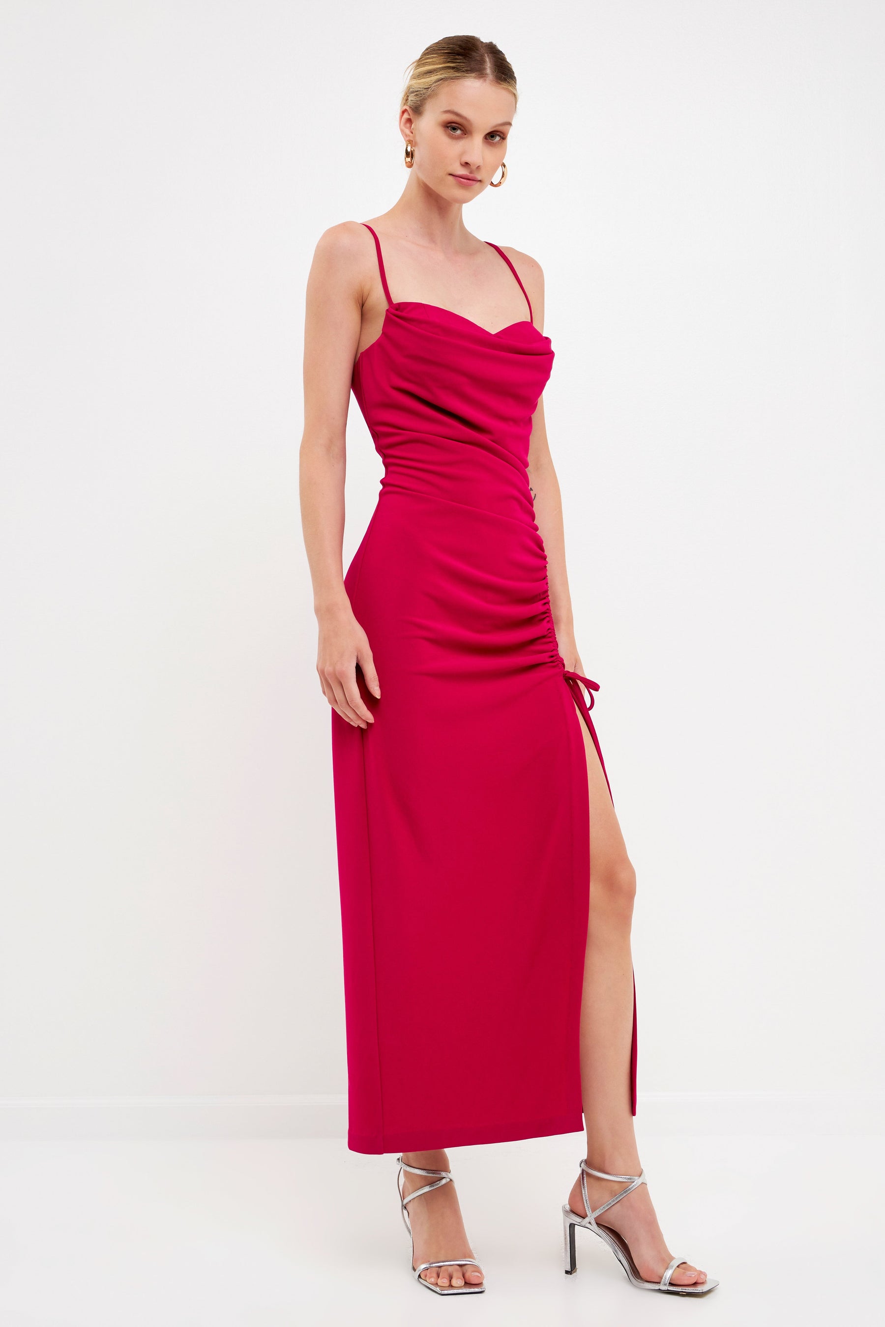 ENDLESS ROSE - Cowl Neck Maxi Dress - DRESSES available at Objectrare