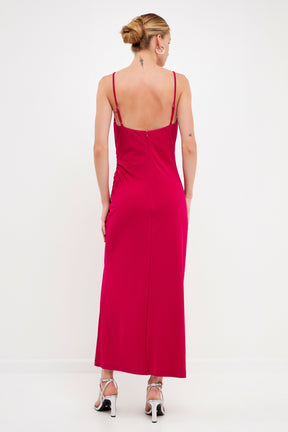 ENDLESS ROSE - Cowl Neck Maxi Dress - DRESSES available at Objectrare