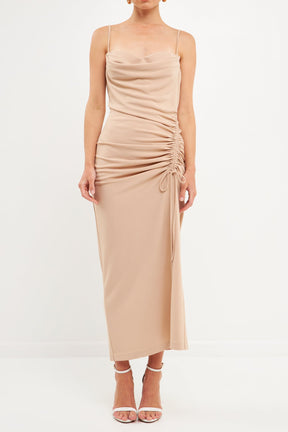 ENDLESS ROSE - Cowl Neck Maxi Dress - DRESSES available at Objectrare