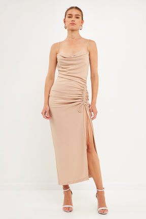ENDLESS ROSE - Cowl Neck Maxi Dress - DRESSES available at Objectrare