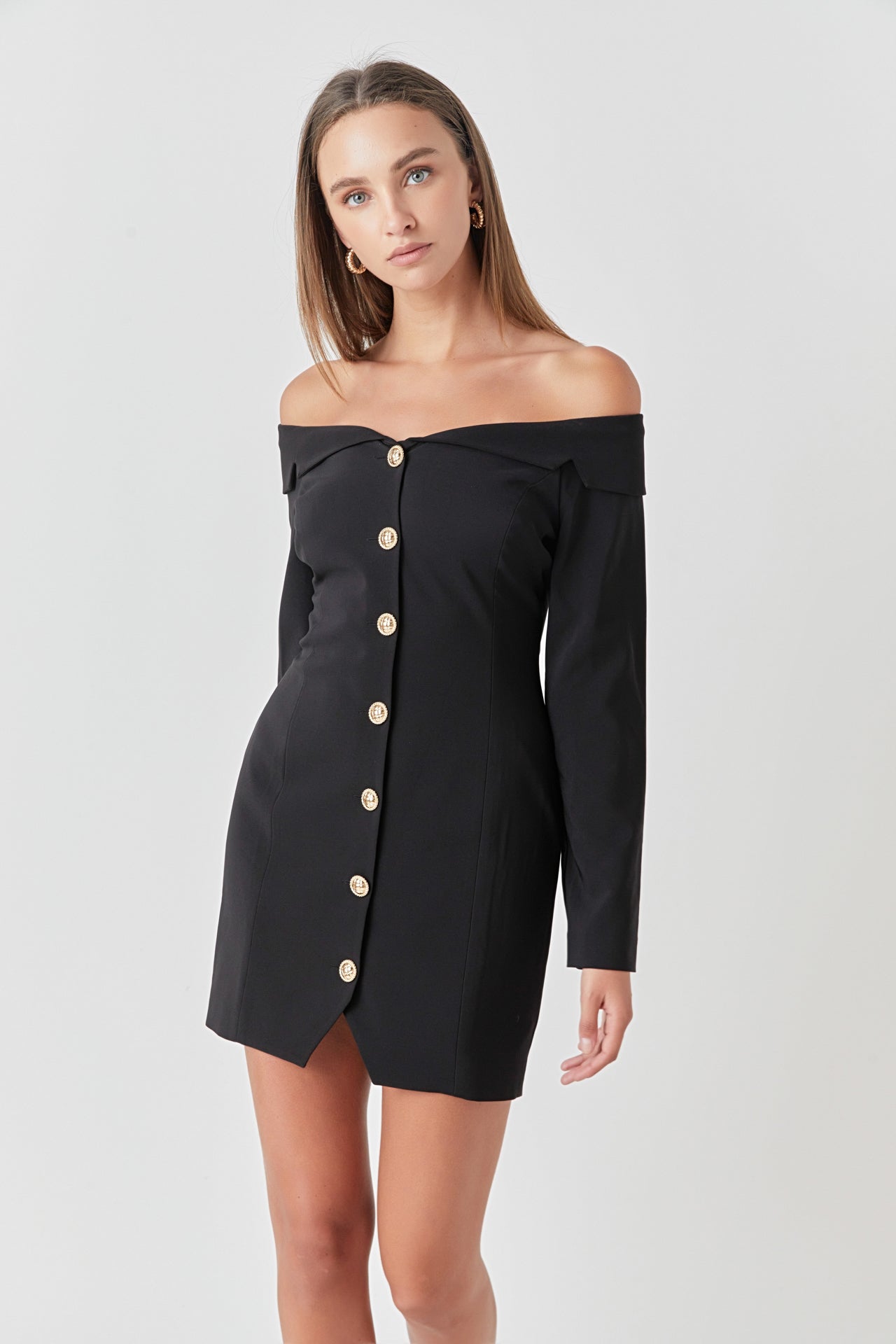 ENDLESS ROSE - Off-The-Shoulder Blazer Dress - DRESSES available at Objectrare
