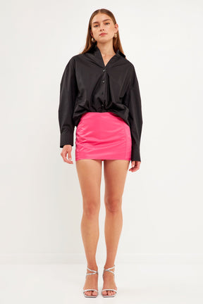 ENDLESS ROSE - Nylon Mini Skort - SKORTS available at Objectrare