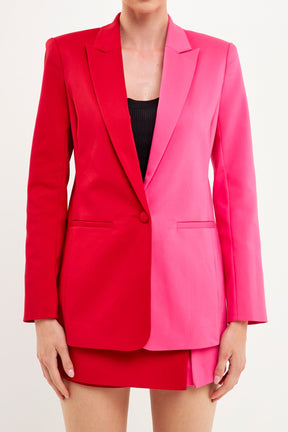 ENGLISH FACTORY - Color Block Blazer- Sale - BLAZERS available at Objectrare