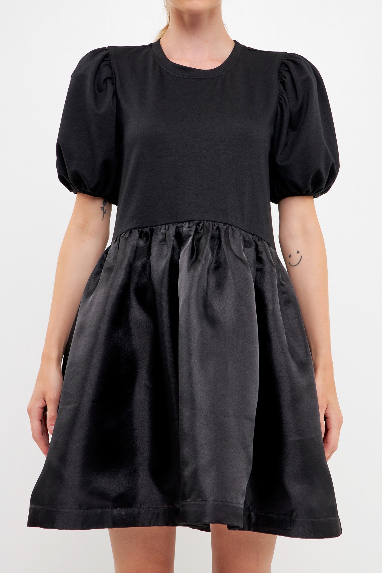 ENGLISH FACTORY - Mixed Media Organza Mini Dress - DRESSES available at Objectrare