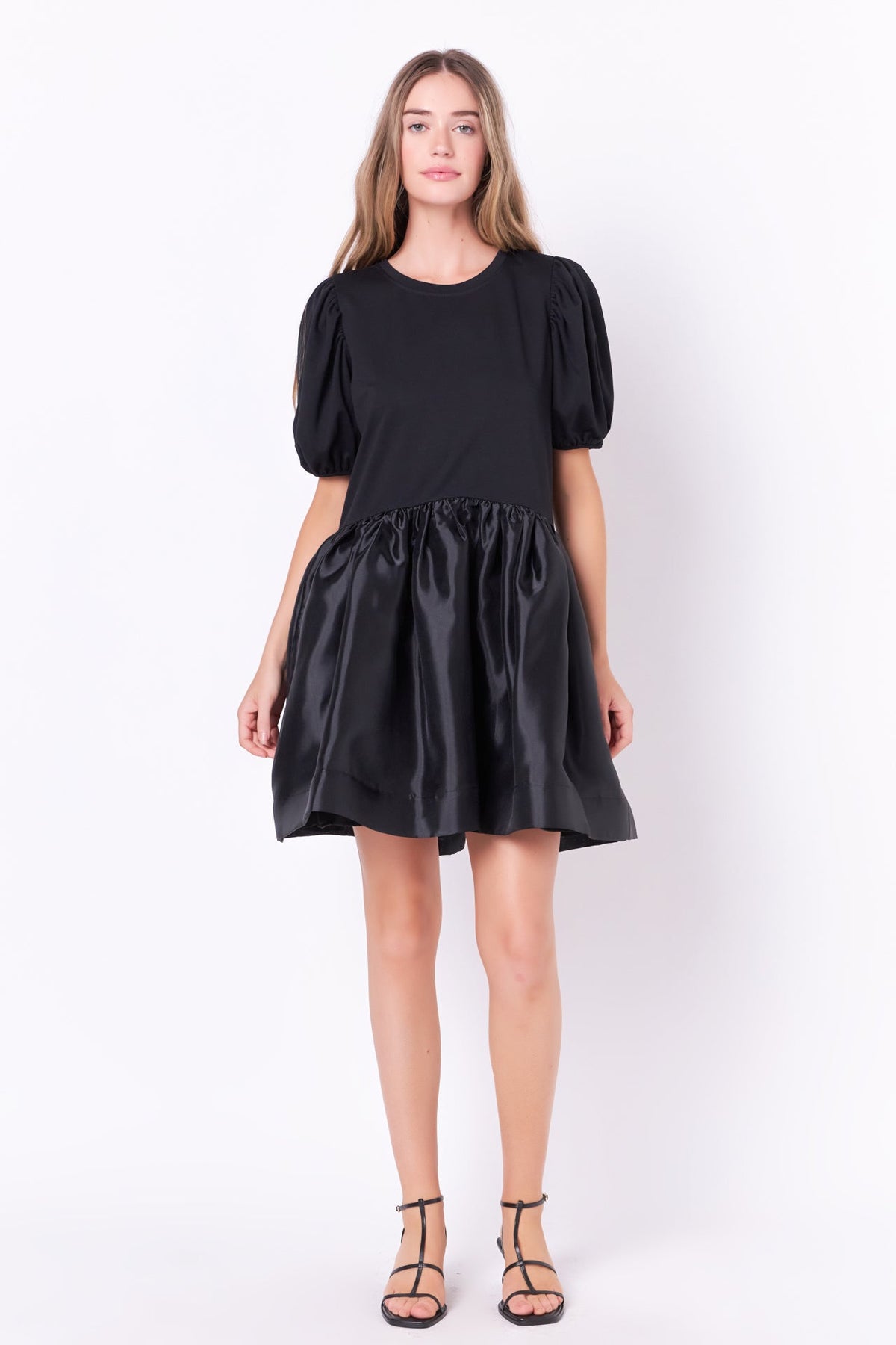 Mixed Media Organza Mini Dress