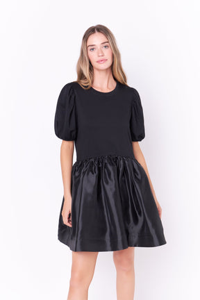 ENGLISH FACTORY - Mixed Media Organza Mini Dress - DRESSES available at Objectrare