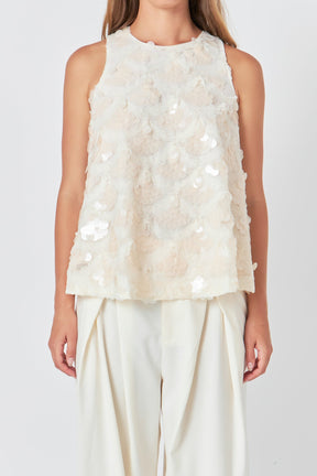 Scallop Sequin Top