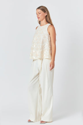 ENDLESS ROSE - Scallop Sequin Top - TOPS available at Objectrare