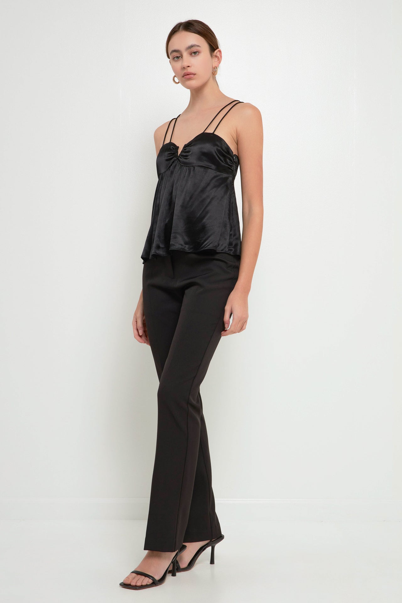 ENDLESS ROSE - Endless Rose - Double Strap Satin Top - TOPS available at Objectrare