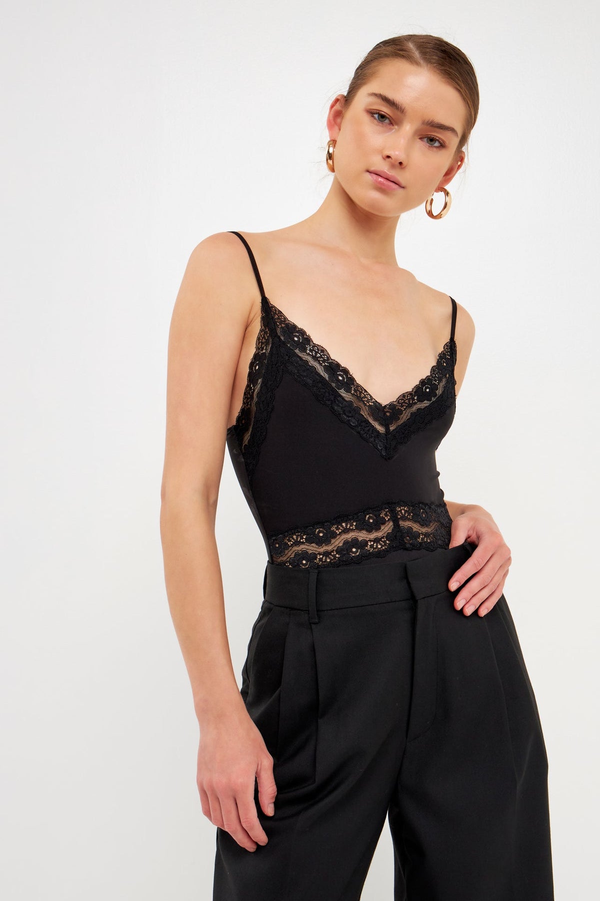 ENDLESS ROSE - Spaghetti Strap Bodysuit - TOPS available at Objectrare