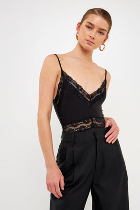 ENDLESS ROSE - Spaghetti Strap Bodysuit - TOPS available at Objectrare