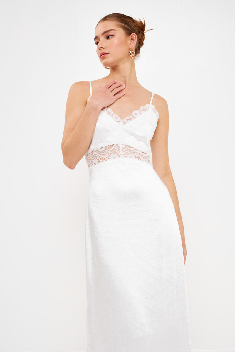 ENDLESS ROSE - Lace Maxi Slip - DRESSES available at Objectrare